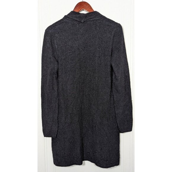 Barefoot Dreams Bamboo Chic Lite Black Waterfall Cardigan Women's Medium Long - Picture 2 of 4